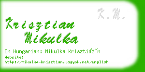 krisztian mikulka business card